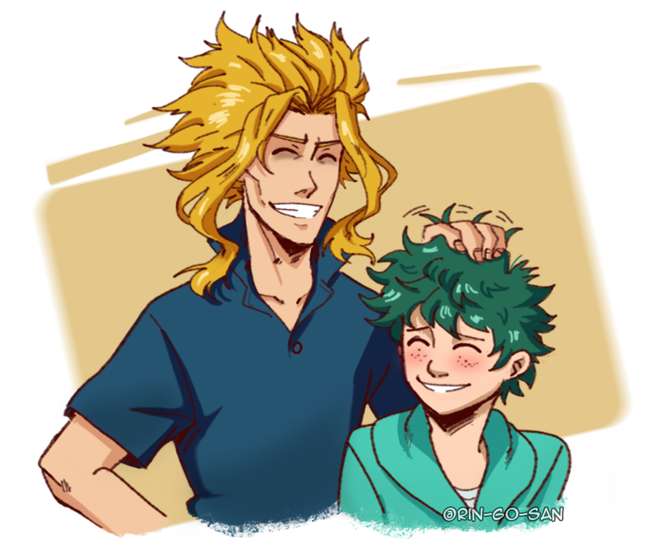 Rin-go-san, I always find Toshi ruffling Izuku’s hair adorable...