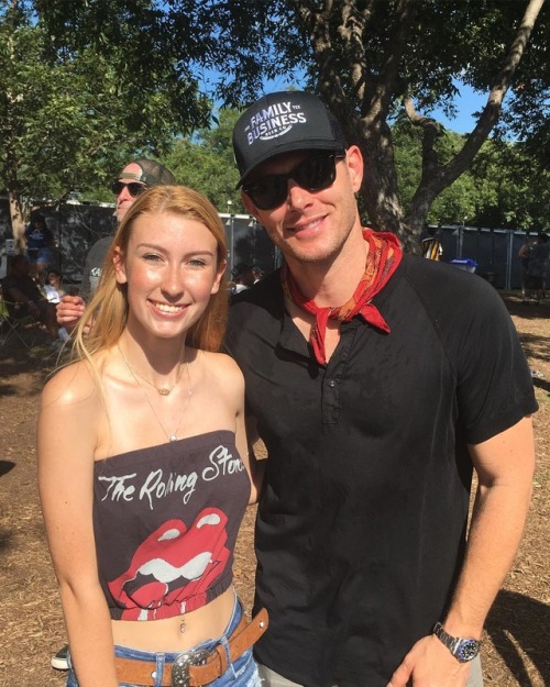 acklesforlife:Jensen with a fan at ACL Music Festival | Friday,...