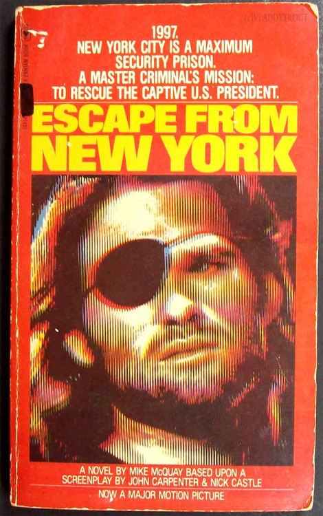 Escape From New York novelization, first and second printing...