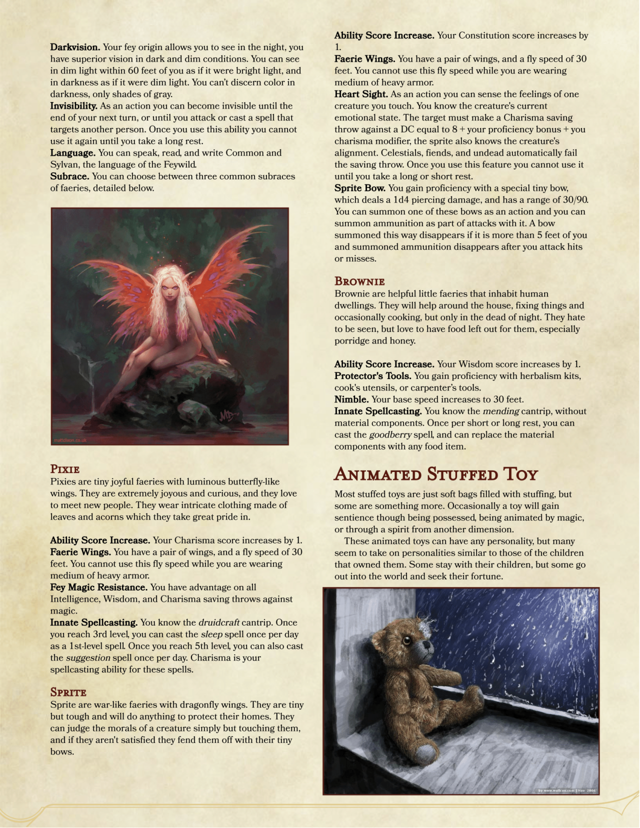 DnD 5e Homebrew — Tiny Creature Races by Valyr_Knight