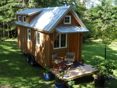 darlingamericancurl:<br /><br />For those in the Pacific North West, this is for you.  The Oregon Cottage Company has designed a jewel.  This 8’ 6” x 20’ is in my top 5 of the tiny house design.  This home has a full size bathtub, a closet for the washer/dryer (the only hidden washer space that I have come across), and a loft that comfortable sleeps four, or sleeps two with space for clothes storage.  This home can be built by the company for a mere $38,000 (the average home price in Oregon is $321,797) or the plans are available for free at the website.  <br />You can find out more information about the home here or you can download the basic plans here.  <br />