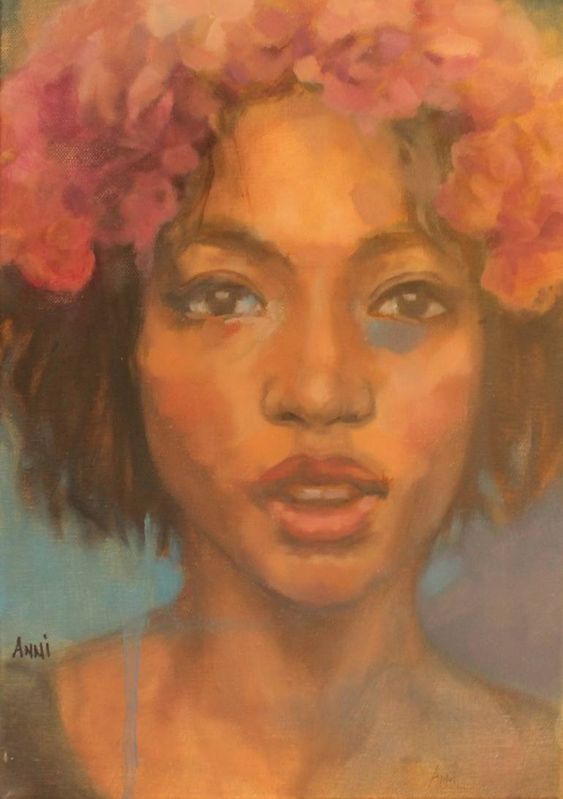 Black Women Art! — Flower Girl by Anne Jennens