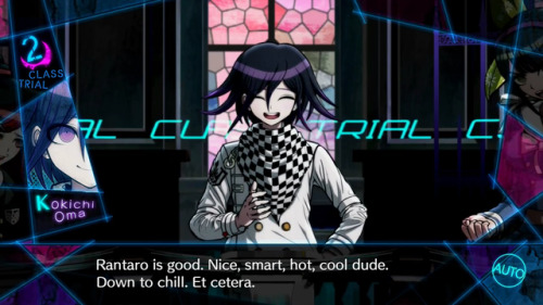 fakedrv3screenshots:Kokichi: Rantaro is good. Nice, smart,...