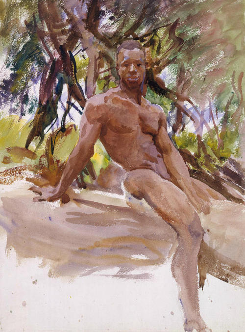 art-and-things-of-beauty:Watercolors of male nudes by John...