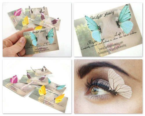 sosuperawesome:Butterfly fake eyelashes and eye decals,...