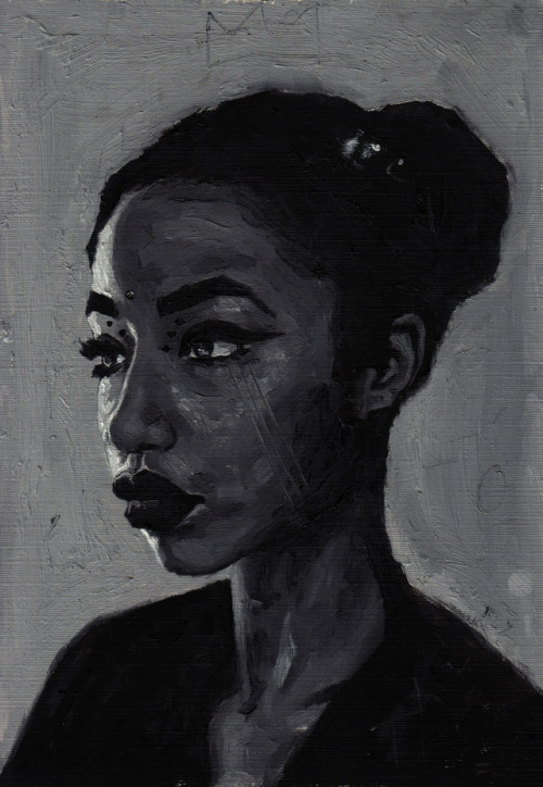 aaronfaceyart:Portrait / 7x10inch / Oil on Oil Painting...