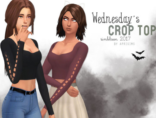 aprisims:Wednesday’s Crop Top | simblreen17Day 1 simblreen...