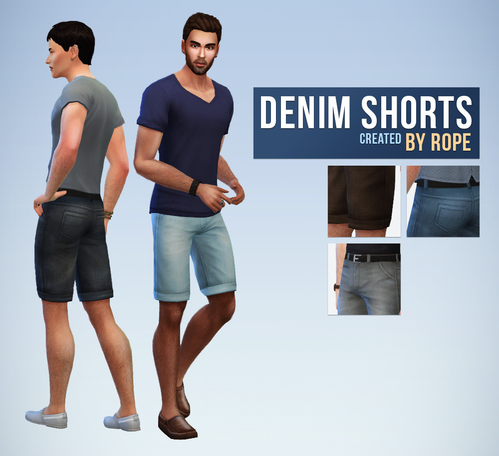 Maxis Match — Simsontherope Denim Shorts For The Sims 4 A