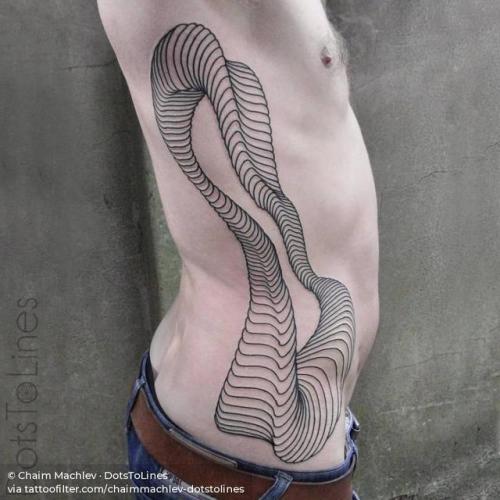 By Chaim Machlev · DotsToLines, done at DotsToLines, Berlin.... chaimmachlev dotstolines;optical illusion;line art;big;facebook;twitter;3d;geometric;side