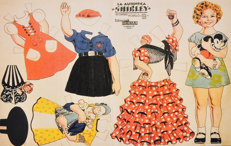 shirley temple paper dolls 1930s