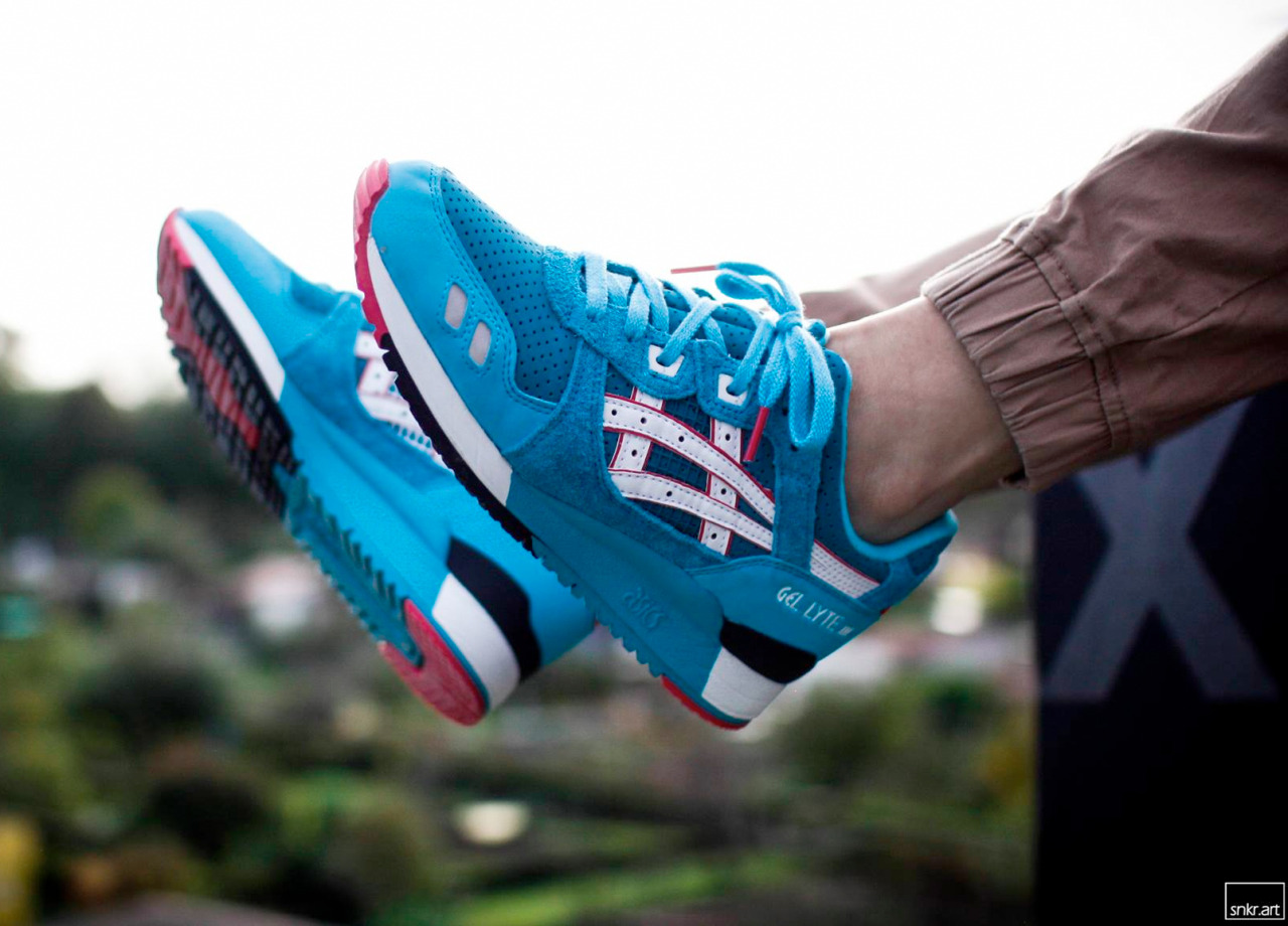 asics gel lyte iii teal dragon