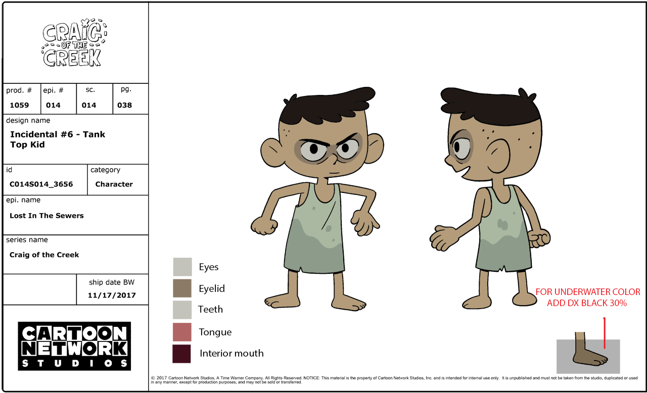 Crew of the Creek — Sewer Kid character designs from Lost In The... - Craig Of The Creek Lost In The Sewer