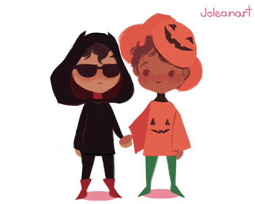 joleanart:nico wanted them to wear classic halloween outfits,...