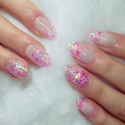 glitter nails on Tumblr