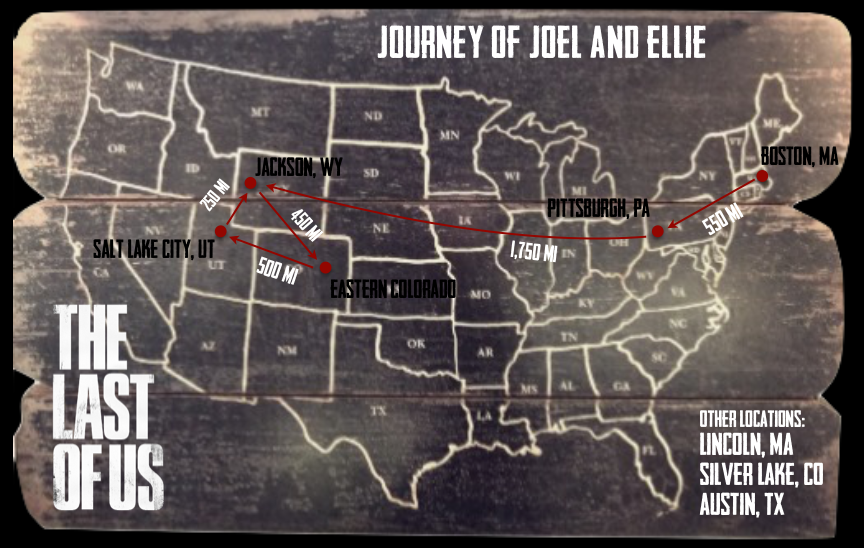 Just A Fangirl The Last Of Us Map Of Joel Ellie S Journey