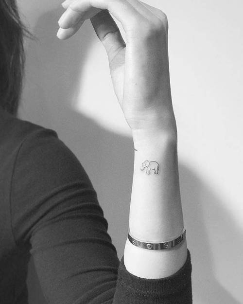 Arm Elephant Tattoo by Art Line Tattoo