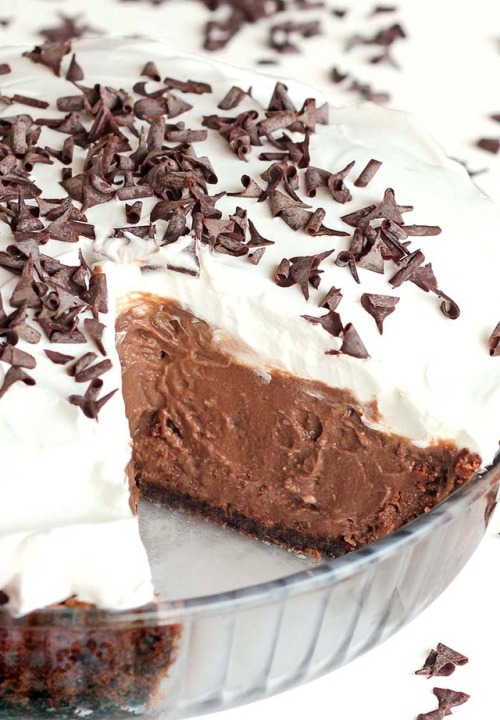 foodporn-chocolate:Classic Chocolate Cream Pie