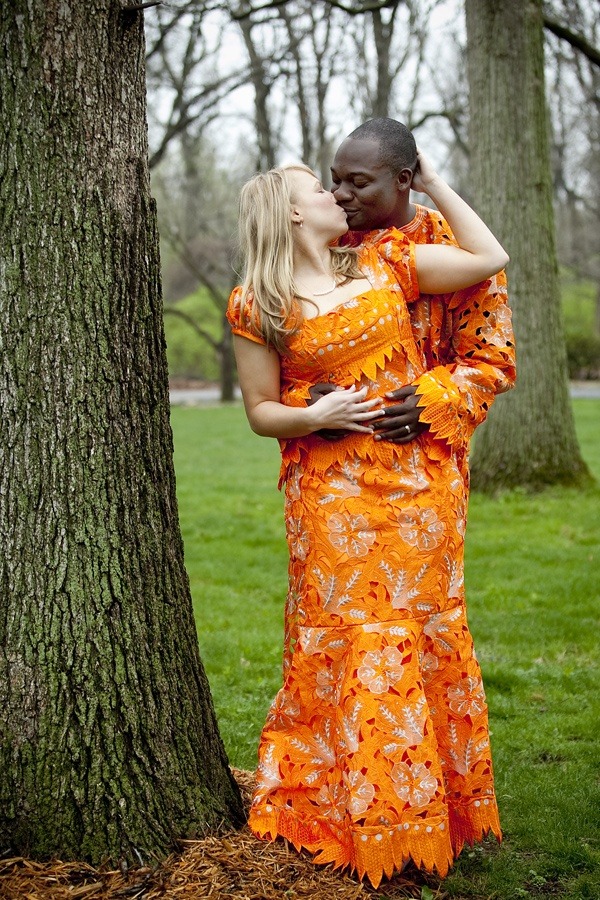 “absolutely Stunning Mixed Couple In Nigerian Lace White Women