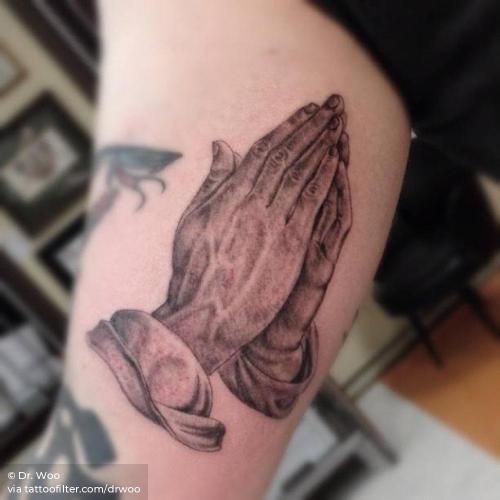 By Dr. Woo, done in West Hollywood. http://ttoo.co/p/35316 albrecht durer;anatomy;art;drwoo;durer s praying hands;facebook;germany;hand;inner forearm;medium size;patriotic;praying hands;religious;single needle;twitter