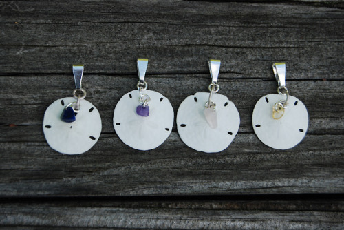 dubetteart:Made cute jewelry out of sand dollars! (None were...