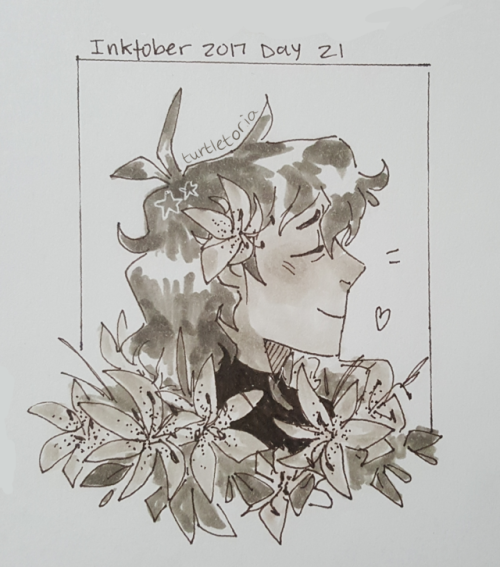 turtletoria-art:inktobers days 18-23!! it’s voltron and flowers...