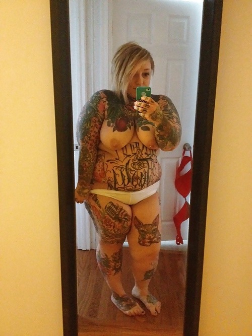 bbw-freckles-redheads:puffychicks:#blonde #bbw #tattoo...