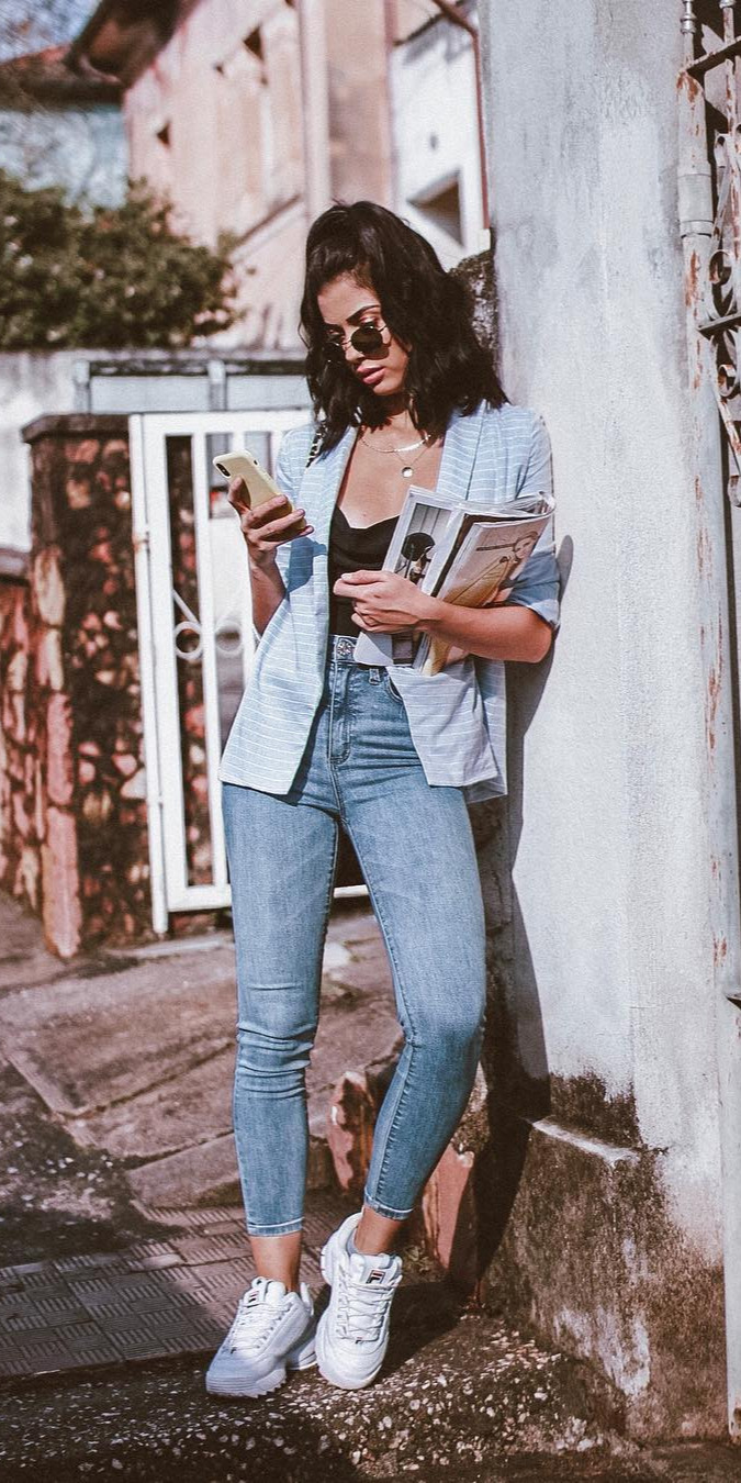 10+ Awesome Outfits for You to Look Cool  - #Cute, #Girls, #Shopping, #Picture, #Pic You can never go wrong with blazer and jeans , liketkit  , LTKbrasil 