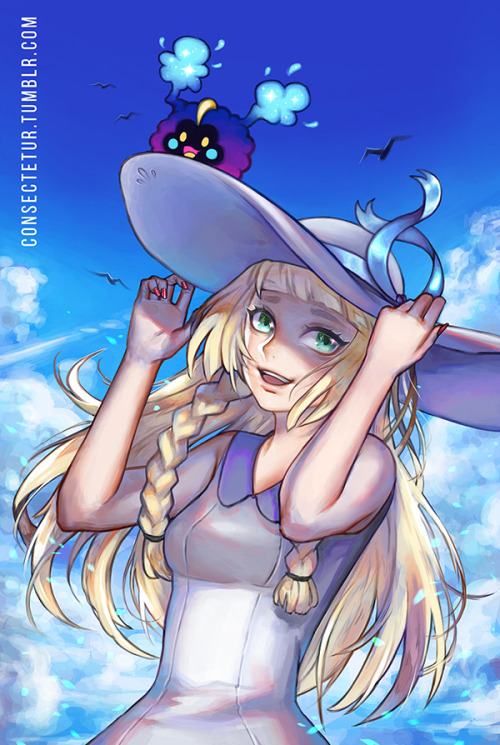 Lillie and Cosmog ⋆SpeedpaintIt has been a while since I last...