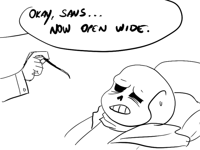 Undertale Science — i have a sans headcanon as to why he never opens...