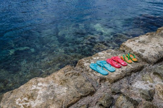 Slip resistant flip-flops