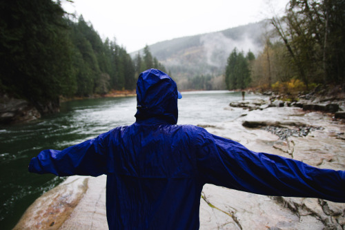 secretofthetrees:Fish on a rainy morning at Eagle Falls, WA