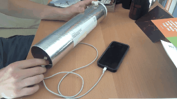 CRANK iPHONE CHARGER FROM SCRAP COMPUTER...