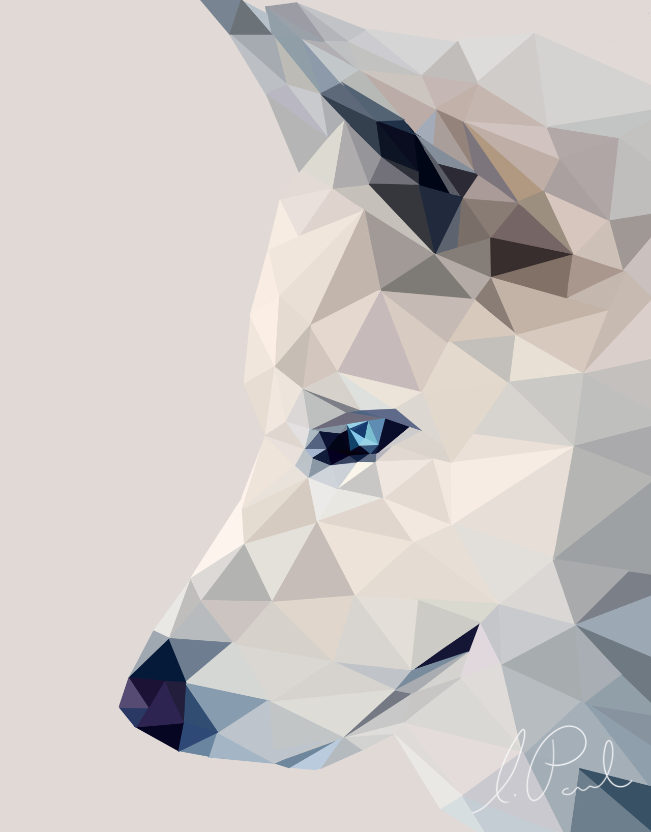 Winter, the Wolf art print by Liviathaine. Available on Society6.