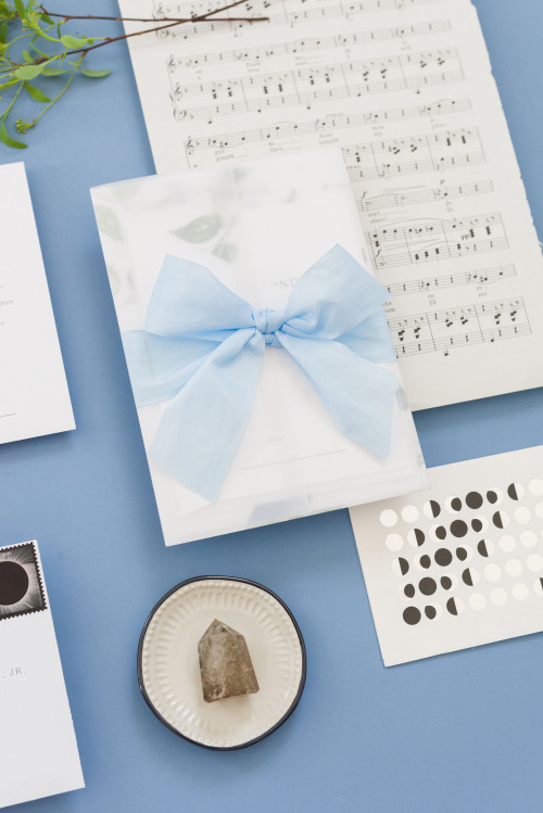 Margaret + Spenser’s soft lunar invitation suite | One and Only Paper Custom Wedding Invitations