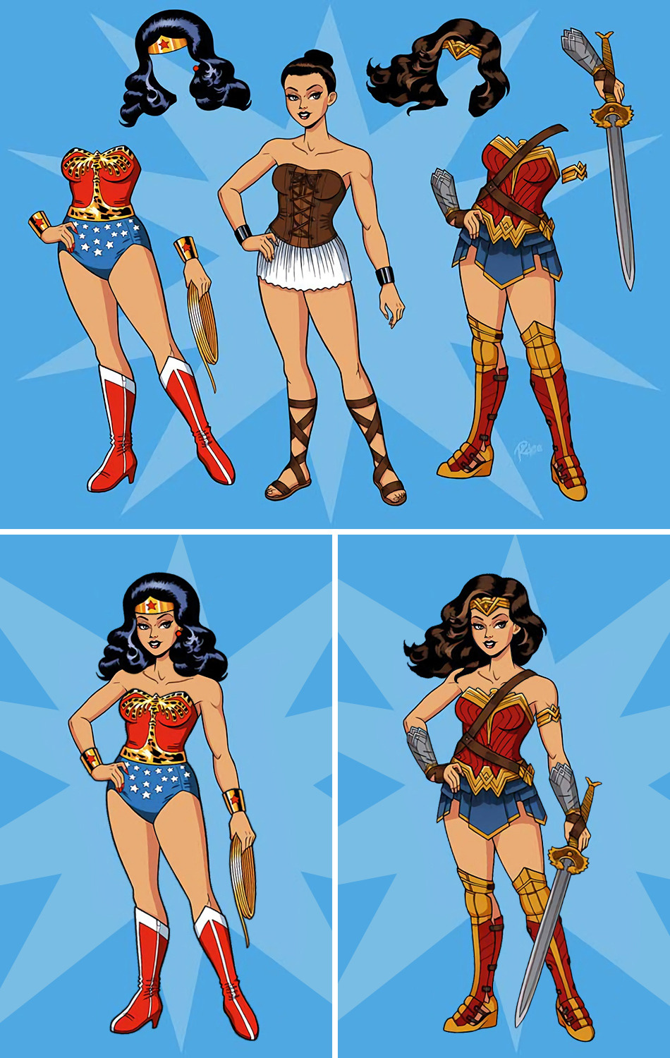 wonder woman paper doll