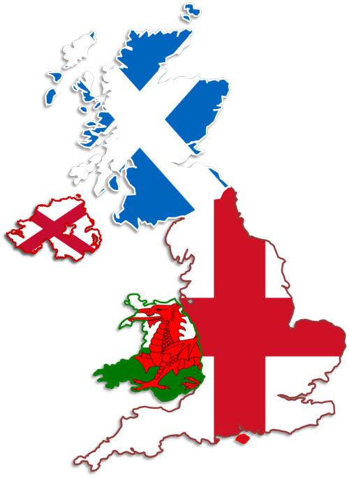 A transparent UK, decorated in the regional flags... - My ...