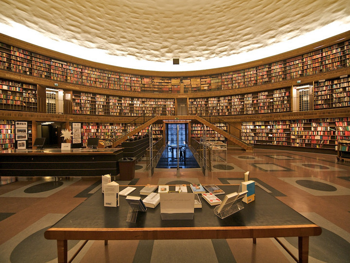 Stockholm Public Library Sweden Arch: Gunnar...