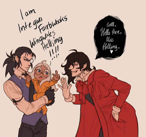 pixelcr0wn:AU in which Alucard was not locked up in the...