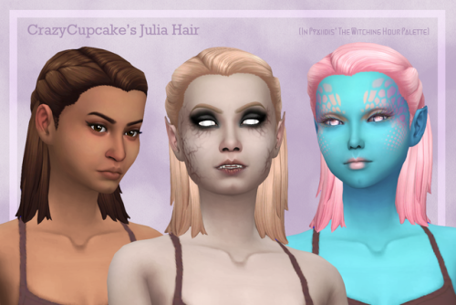 crazycupcakefr:auntiegame:Julia Hair - Recolored in The...