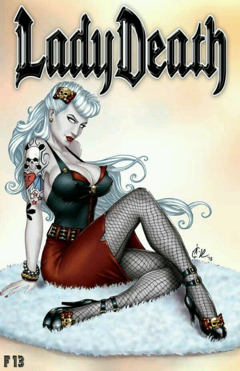 fantasy-paranormal-fan:Lady Death as a HOT Classic PinUp