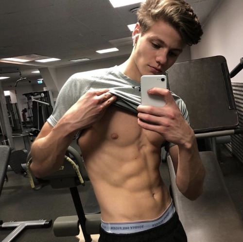 Gym twink pounded petite