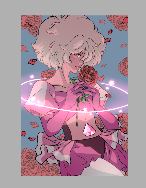 New Pink Diamond print for Anime Midwest! I’ll be at table D24 all weekend so stop on by for a visit! :)