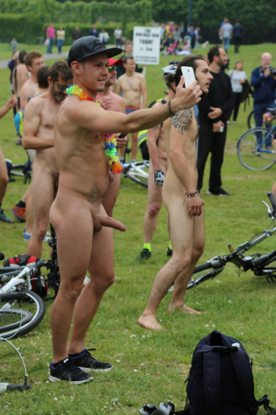 Naked male in public
