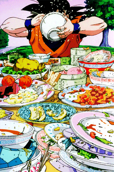 goku eating | Tumblr
