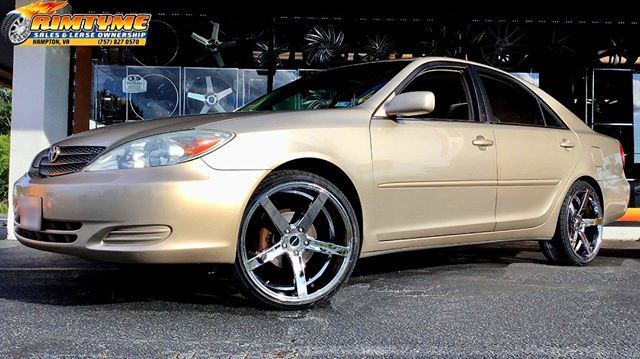 Toyota Camry sitting on 20” Strada Perfetto wheels wrapped In Lexani 225-35-20 Tires via RimTyme of Hampton, VA (757) 827-0570