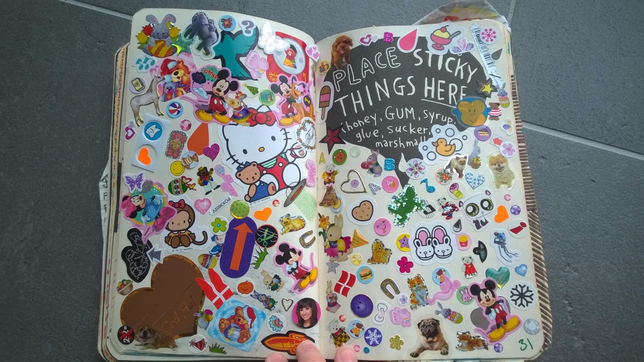 Wreck this Journal — This page is for handprints and fingerprints. Drew...