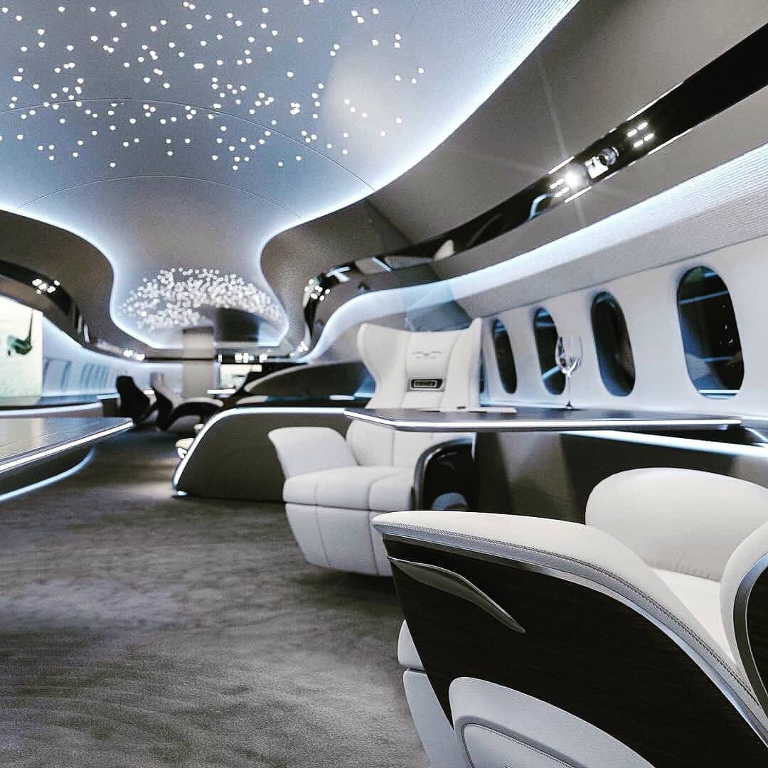 Flying Private Boeing Business Jet 737 Max Interior Concept
