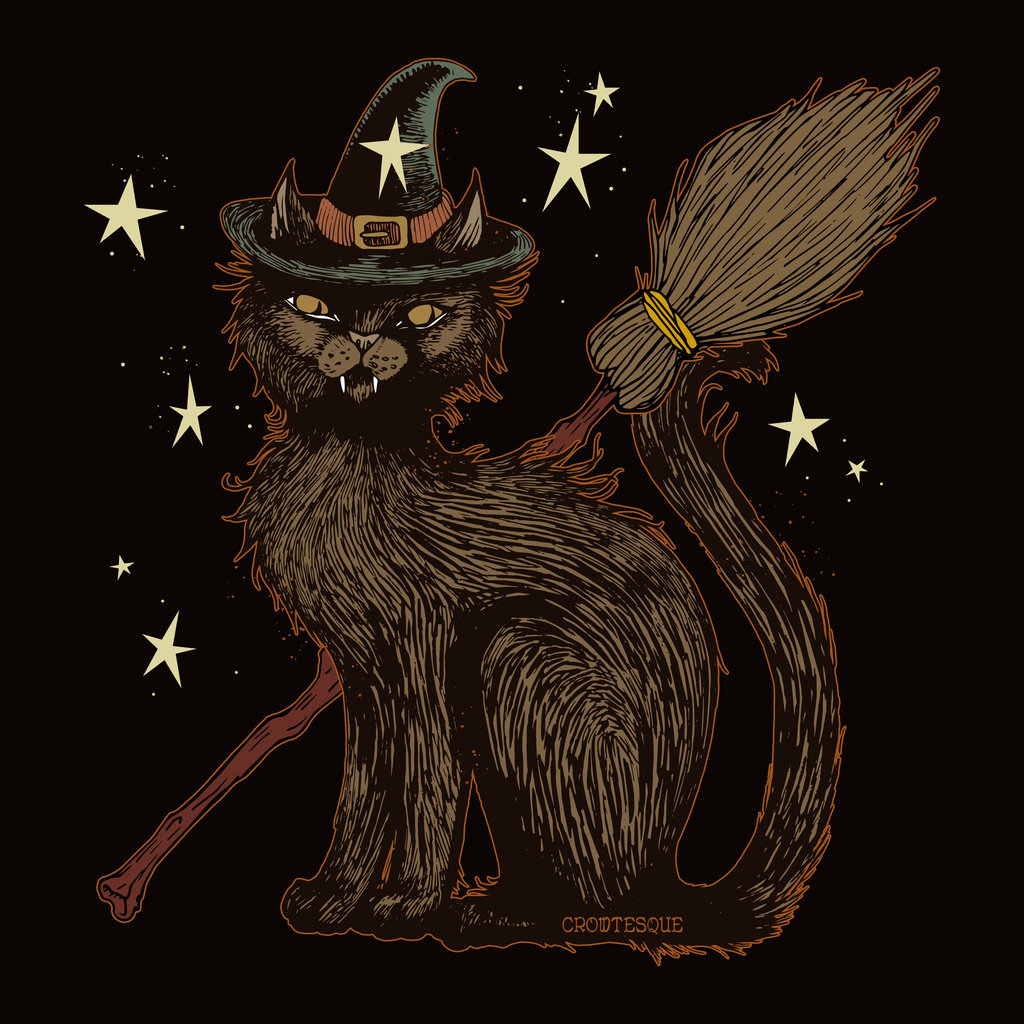 Witch with Cat