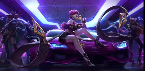 iluxie:Leaked skins for Kai'Sa, Ahri, Akali and Evelynn.