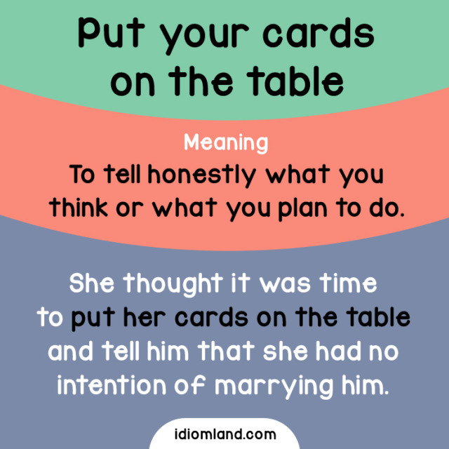 idiom-land-idiom-of-the-day-put-your-cards-on-the-table